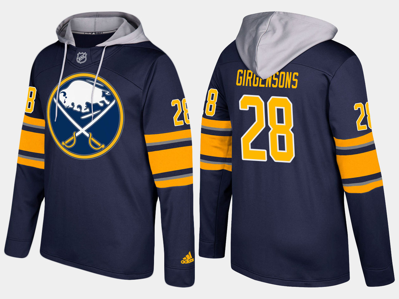 NHL Men Buffalo sabres 28 zemgus girgensons blue hoodie